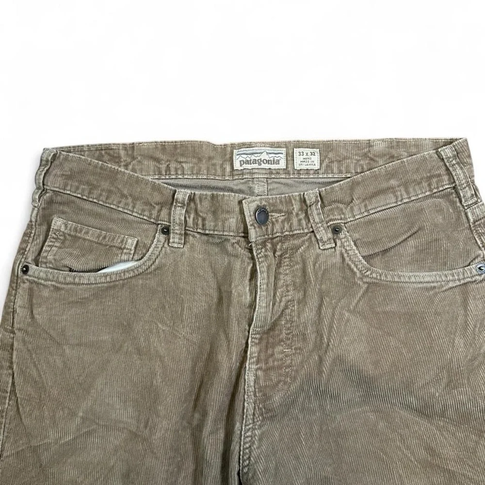 Patagonia Men’s Organic Cotton Straight‎ Leg Brown Tan Corduroy Pants 33x26